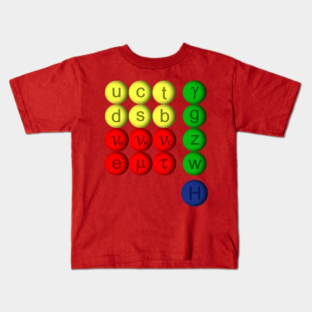 Elementary Particles Standard Model Kids T-Shirt by antarte